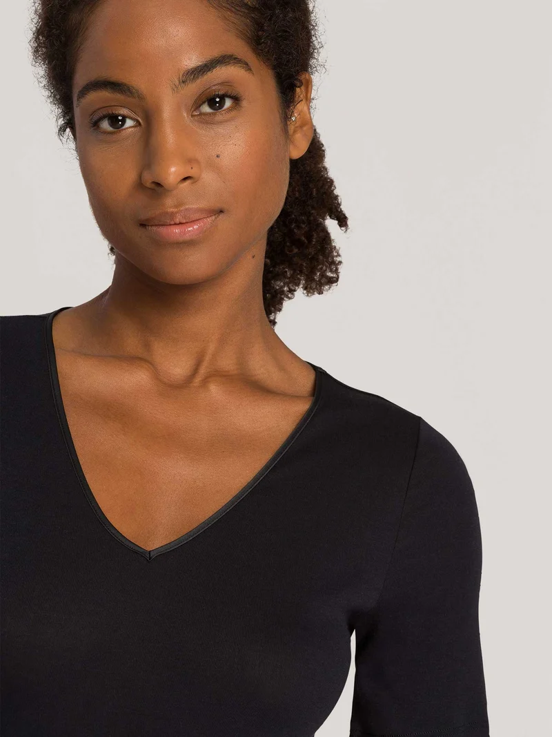 Shirt 1/2 Arm, V-Ausschnitt, COTTON SEAMLESS