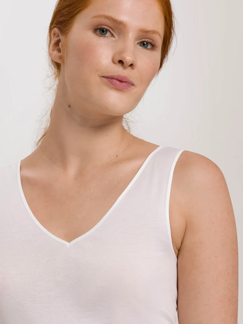 (Tank-)Top V-Neck COTTON SEAMLESS