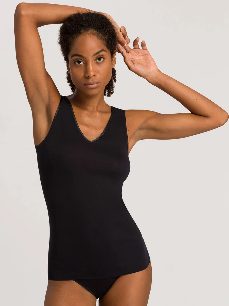 (Tank-)Top V-Neck COTTON SEAMLESS