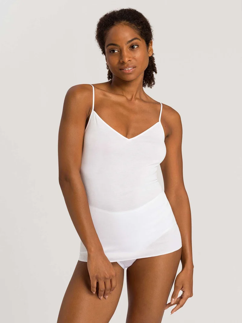 Spaghetti-Top COTTON SEAMLESS, V-Neck