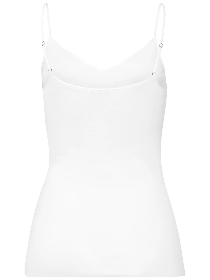 Spaghetti-Top COTTON SEAMLESS, V-Neck