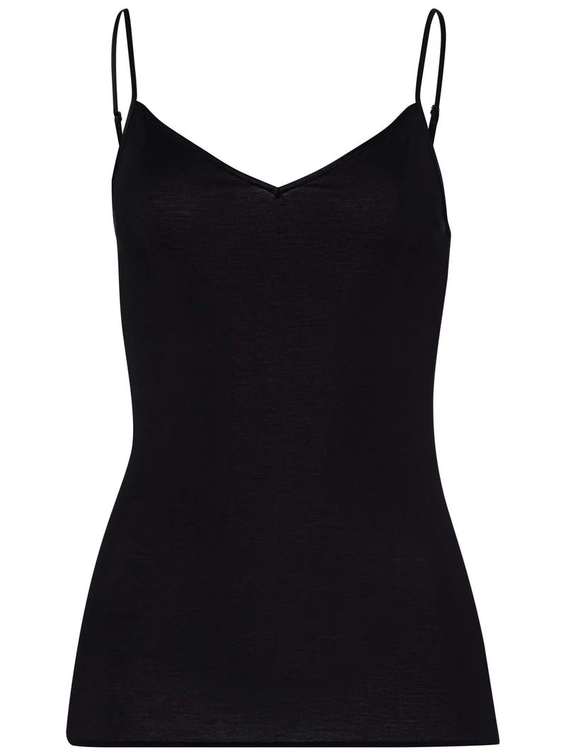 Spaghetti-Top COTTON SEAMLESS, V-Neck