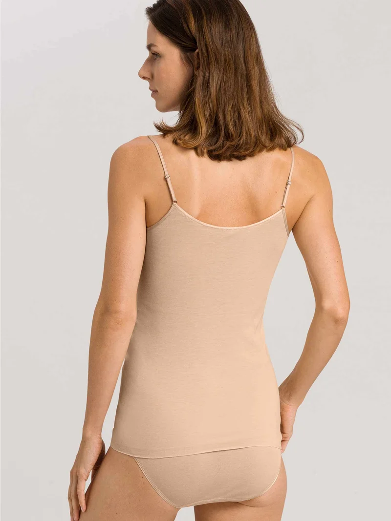 Spaghetti-Top COTTON SEAMLESS, V-Neck