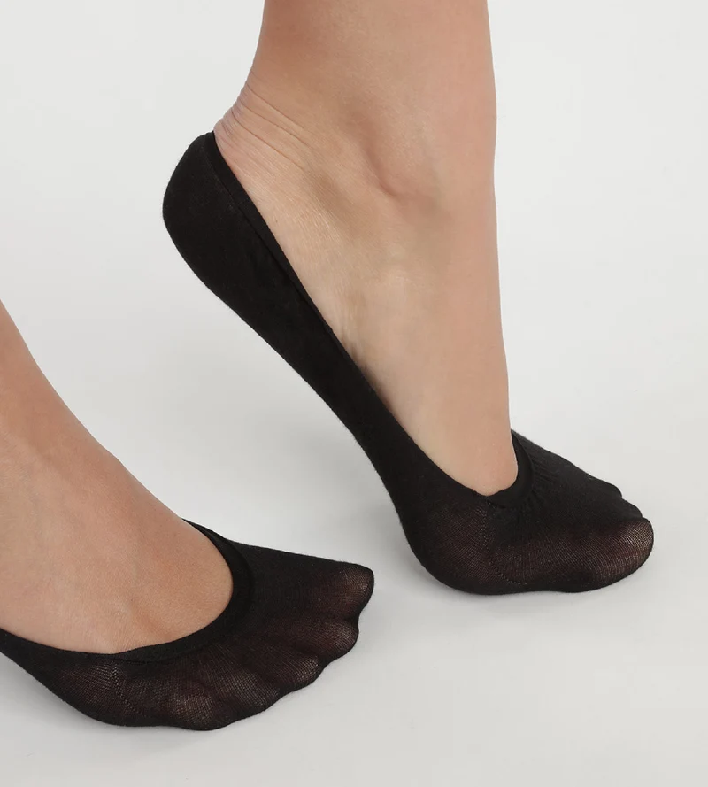 Schwarze Ballerina-Füßlinge 52D - Easy Day