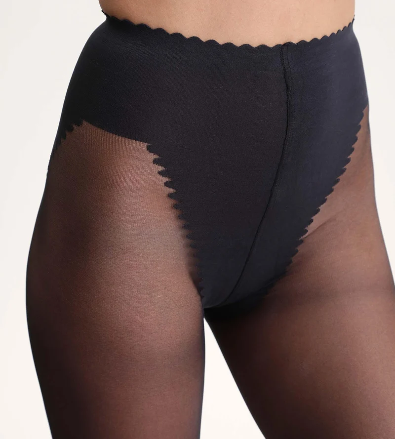 Schwarze Strumpfhose mit Bauch-weg-Effekt 20D - Body Touch