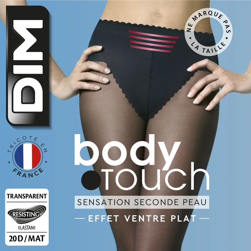 Schwarze Strumpfhose mit Bauch-weg-Effekt 20D - Body Touch