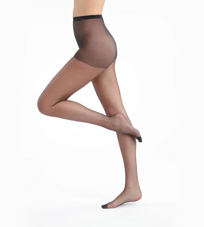 Schwarze ultra-transparente Strumpfhose 15D - DIM Mes Essentiels