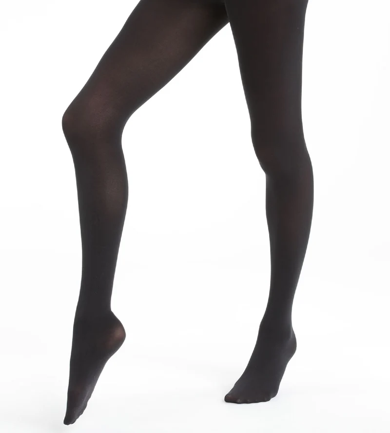 Schwarze blickdichte Veloursstrumpfhose 60D - DIM Signature