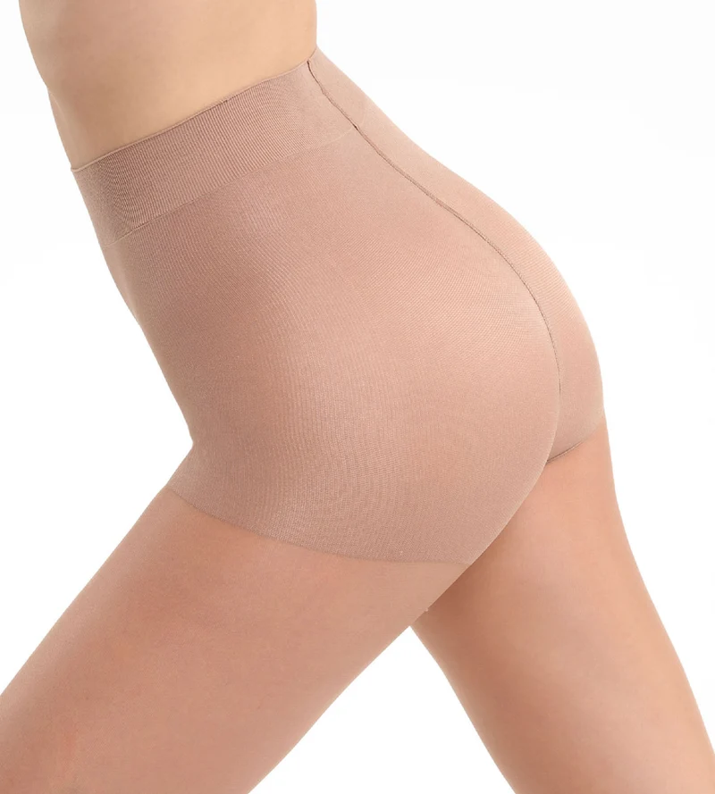 Dunkelbraune transparente Strumpfhose mit Shaping-Effekt 22D - Diam’s Voile Galbé