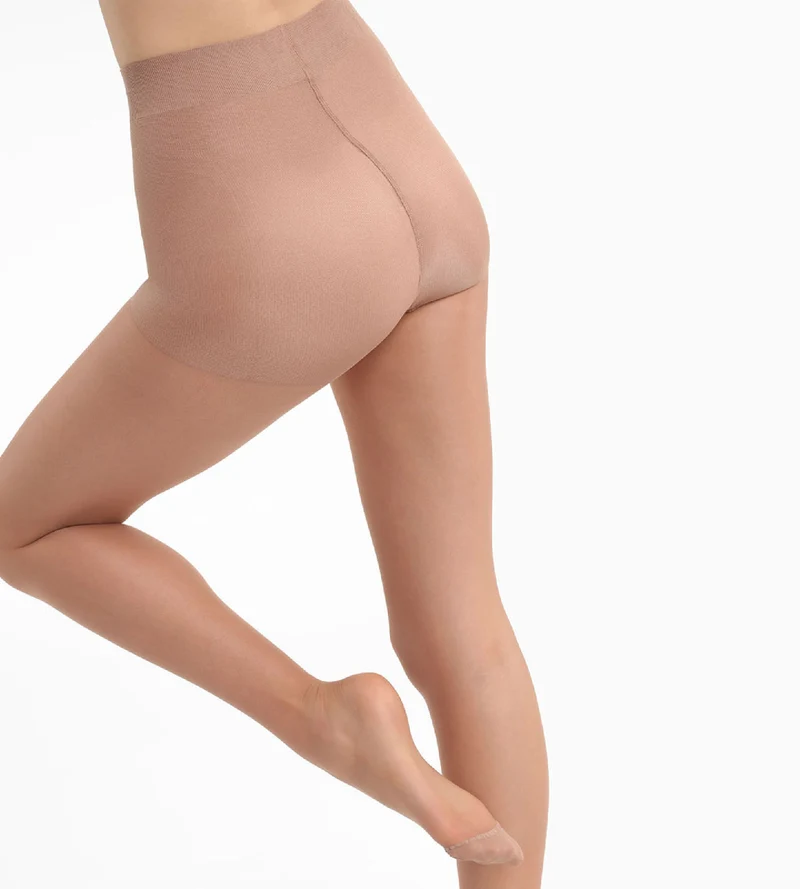 Dunkelbraune transparente Strumpfhose mit Shaping-Effekt 22D - Diam’s Voile Galbé