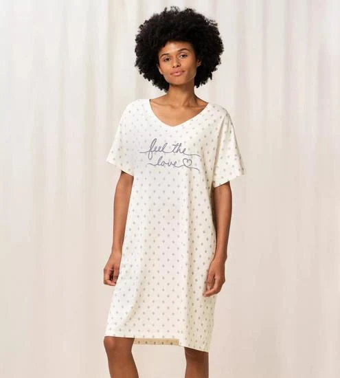 Triumph Nightdresses Nachthemd (Strickware), Kurzarm 10 CO/MD puder