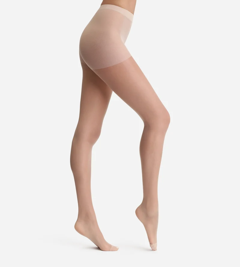 Caprifarbene transparente Strumpfhose mit glänzendem Finish 15D - Sublim Voile Brillant