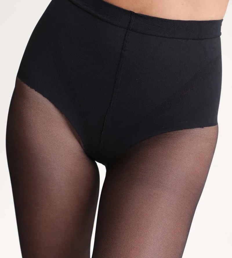Schwarze Strumpfhose mit Bauch-weg-Effekt 25D - Diam’s Ventre Plat