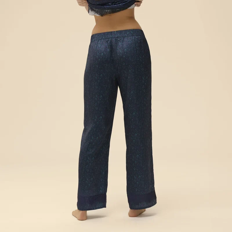 Simone Perele - Satin Secrets Seidenhose in Katzenblau