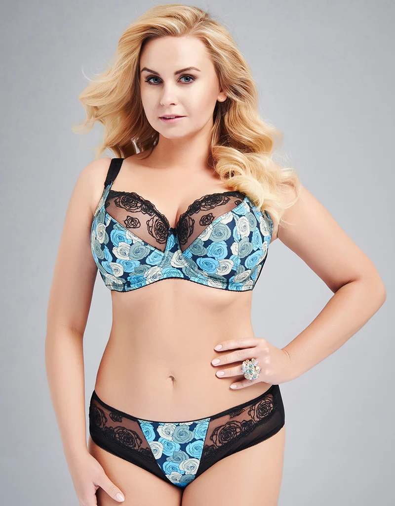 Nessa Klara Balconette Bra Black Floral