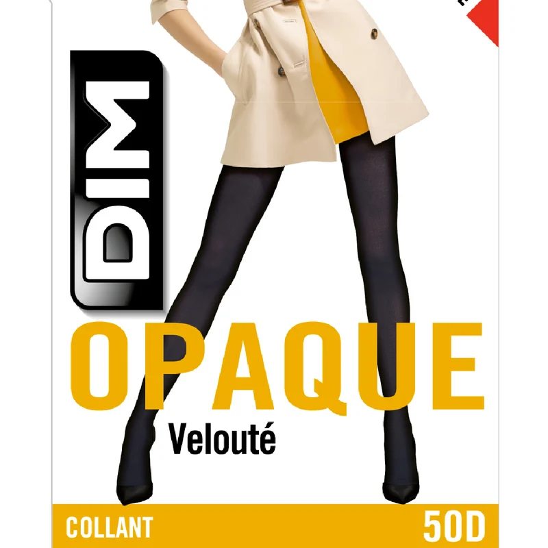 Schokoladenbraune blickdichte Veloursstrumpfhose 50D - DIM Style