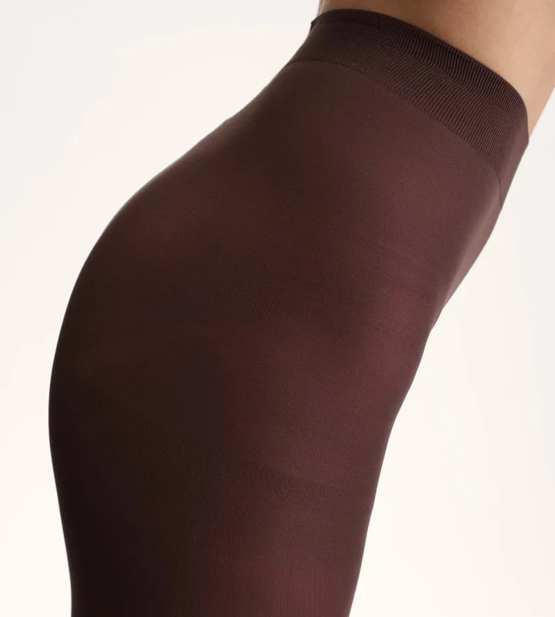 Schokoladenbraune blickdichte Veloursstrumpfhose 50D - DIM Style