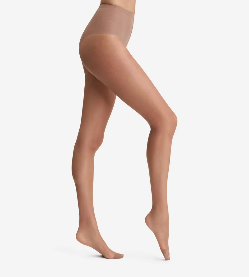 Gazellenbraune Strumpfhose mit Bauch-weg-Effekt 15D - Sublim Ventre Plat