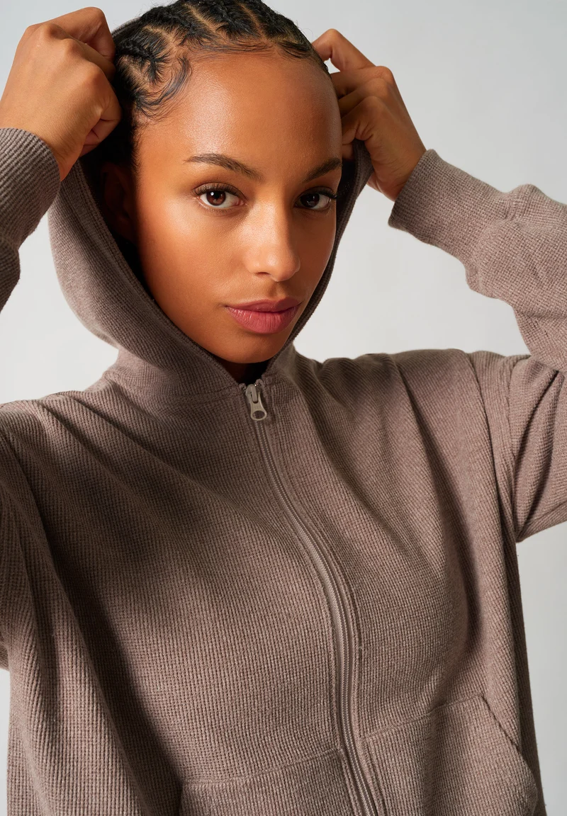 Cozy Waffles Jacket | taupe 087738-08A312