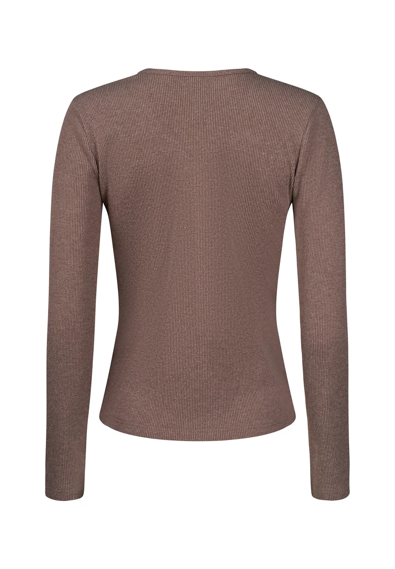 Cozy Waffles Shirt long sleeve | taupe 087737-08A312