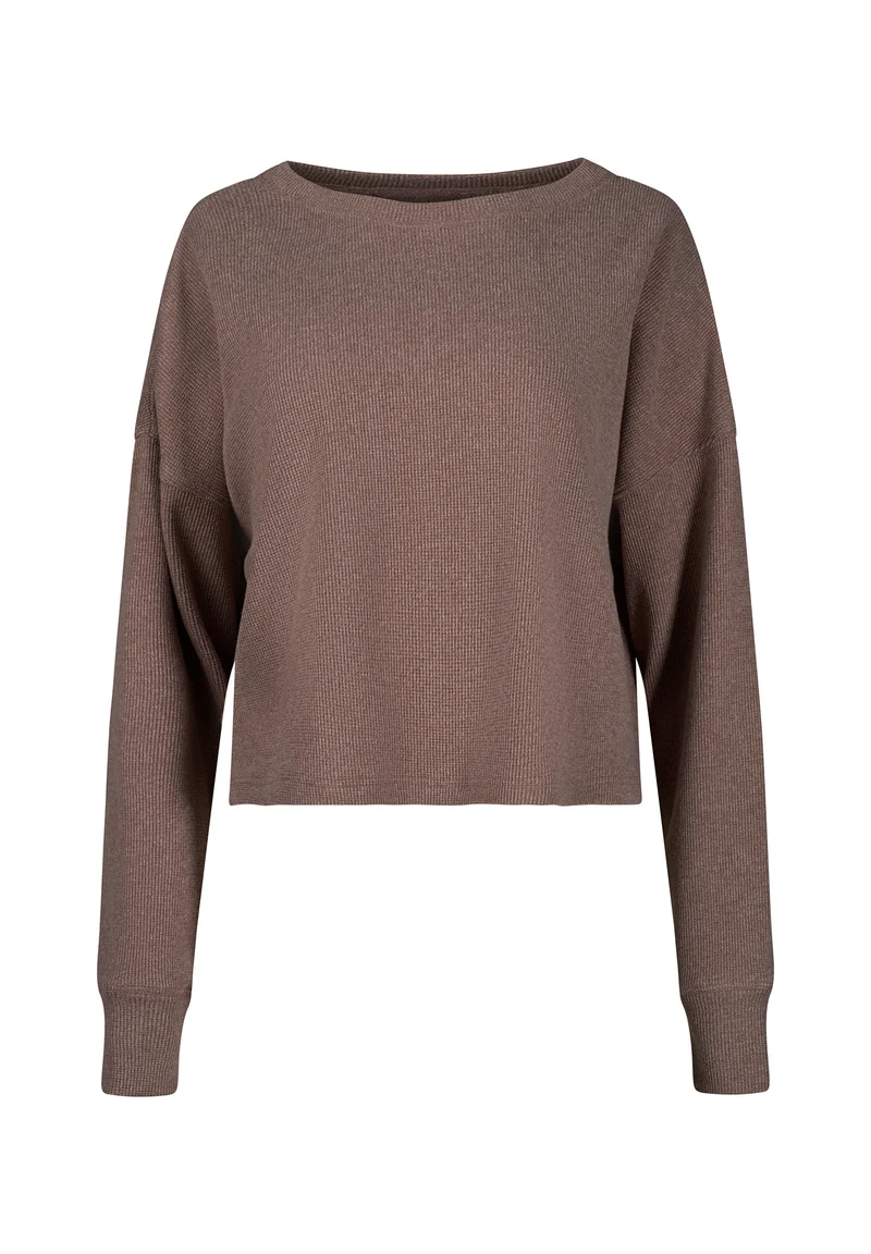 Cozy Waffles Shirt long sleeve | taupe 087735-08A312