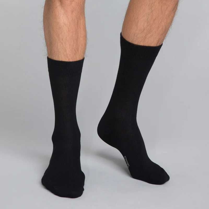 3er-Pack schwarze Herrensocken aus Baumwolle - Basic Cotton
