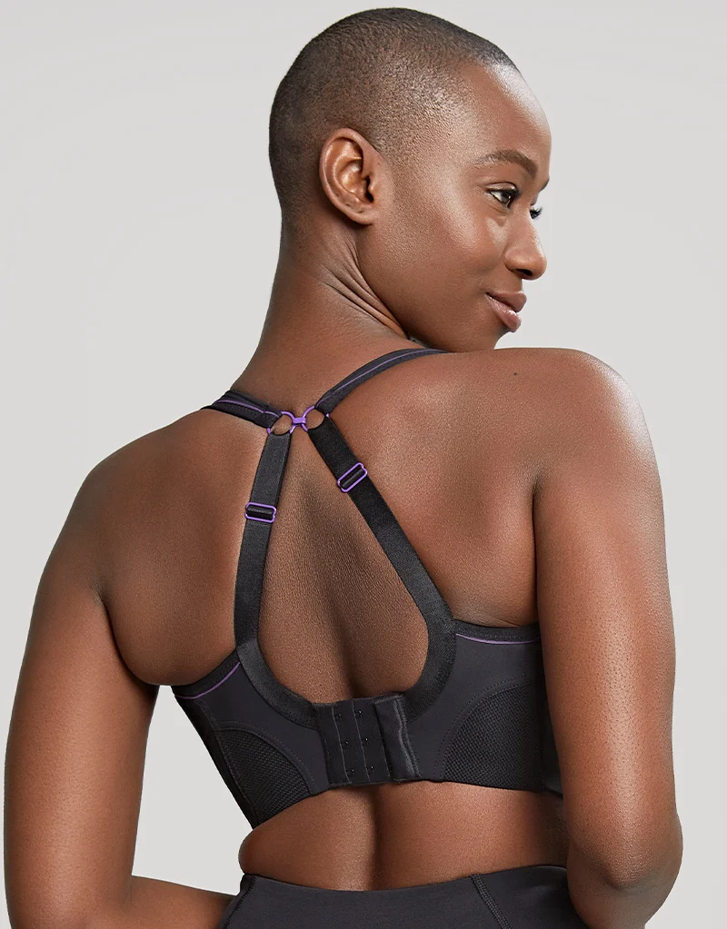 Panache Non Wired Sports Bra Black/Purple