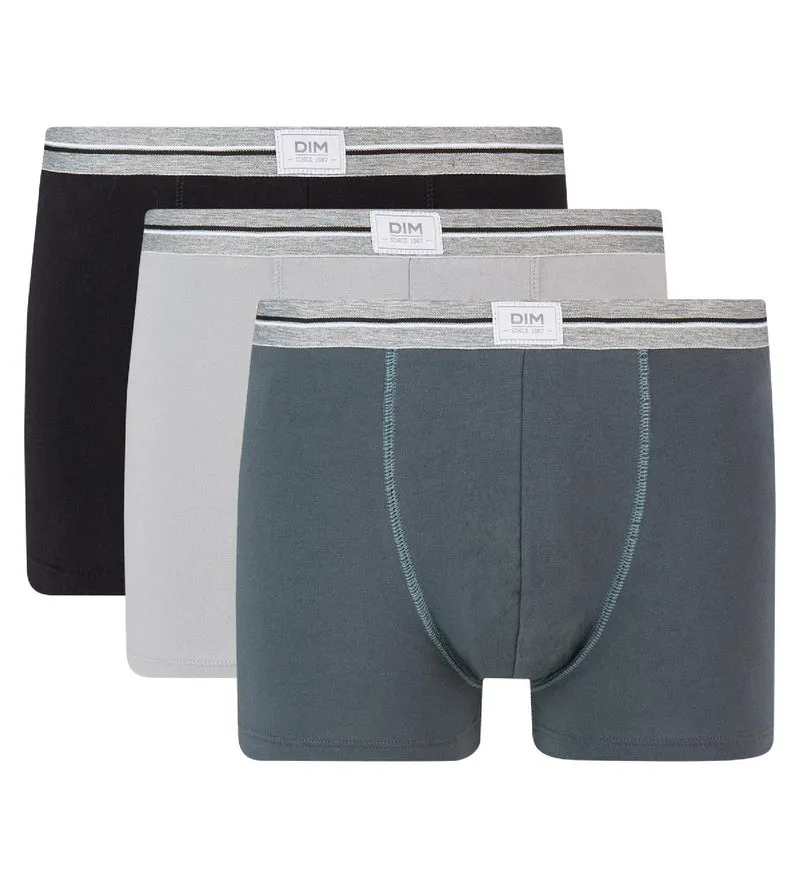 3er-Pack Boxershorts aus robuster Stretch-Baumwolle schwarz/grau - Ultra Resist