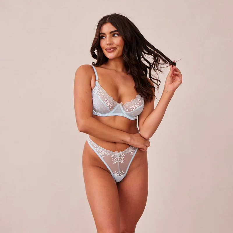 Fleur Balcony Bra - Blue