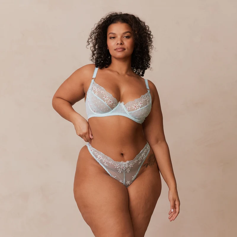 Fleur Balcony Bra - Blue
