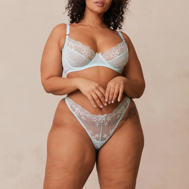 Fleur Balcony Bra - Blue