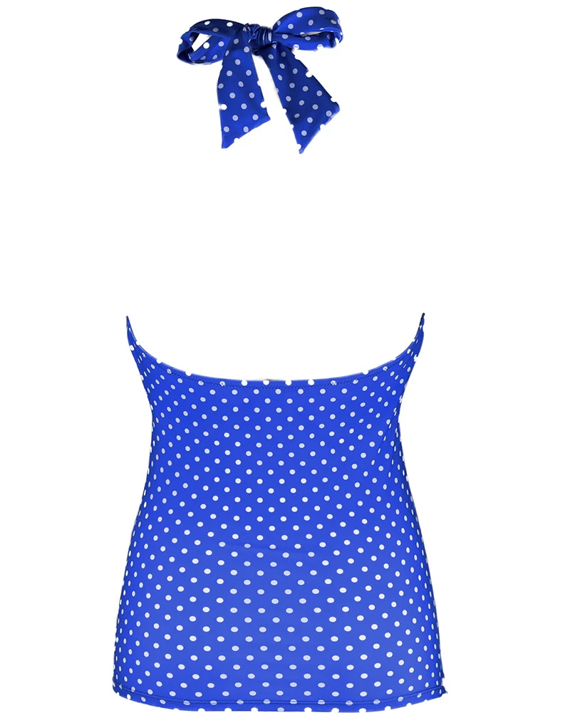 Pour Moi Hot Spots Halter Tankini Top Ocean Blue