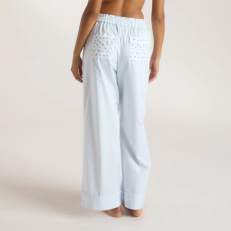 Bloom & Stripe Pyjamahose - Blau