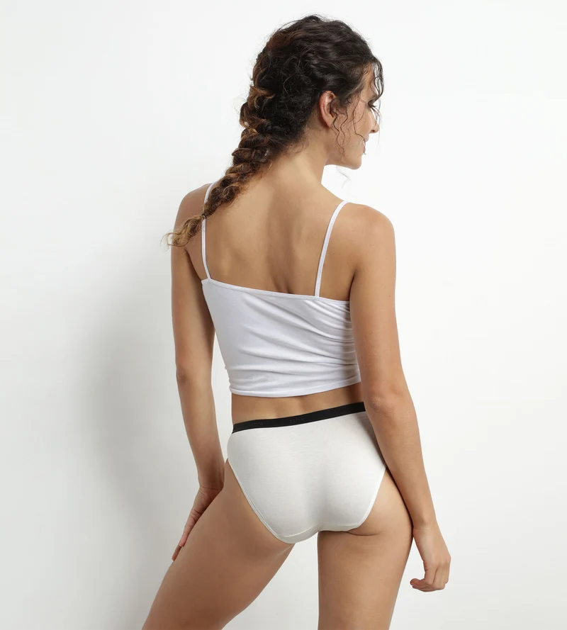 3er-Pack Slips aus Stretch-Baumwolle mit Pünktchen & Schleife – Pockets