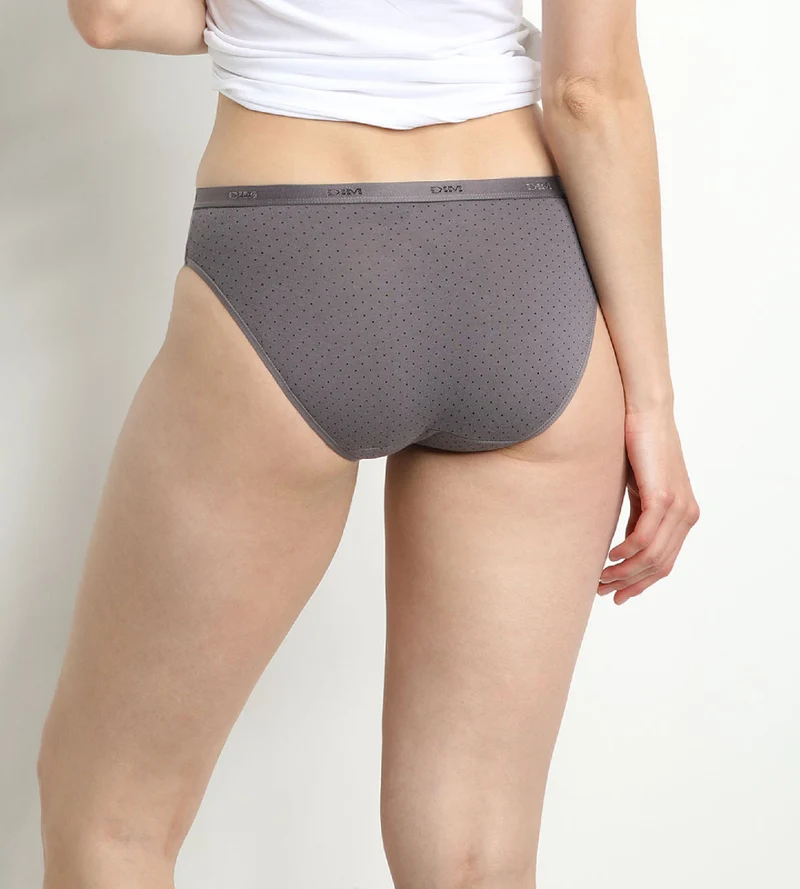 3er-Pack graue/schwarze Slips aus Stretch-Baumwolle – Pockets