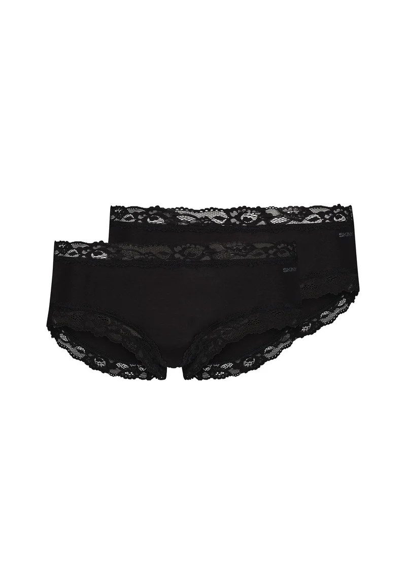 SKINY ADVANTAGE Modal Lace Panty 2 pack | black 087428-087665