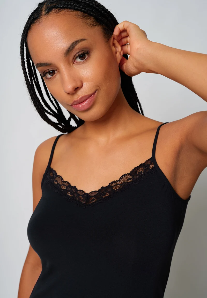 SKINY ADVANTAGE Modal Lace Camisole | black 087427-087665