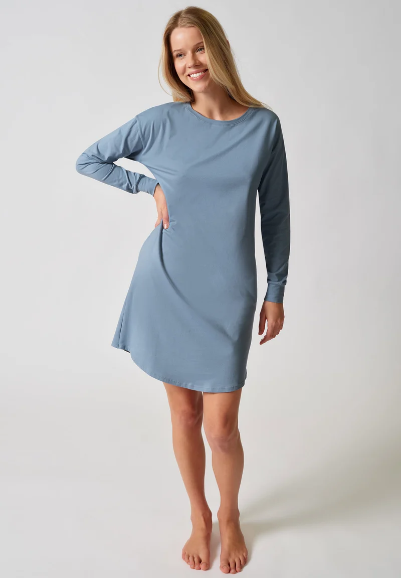 Night In Mix & Match Sleepshirt long sleeve | ashley blue 080773-08A172