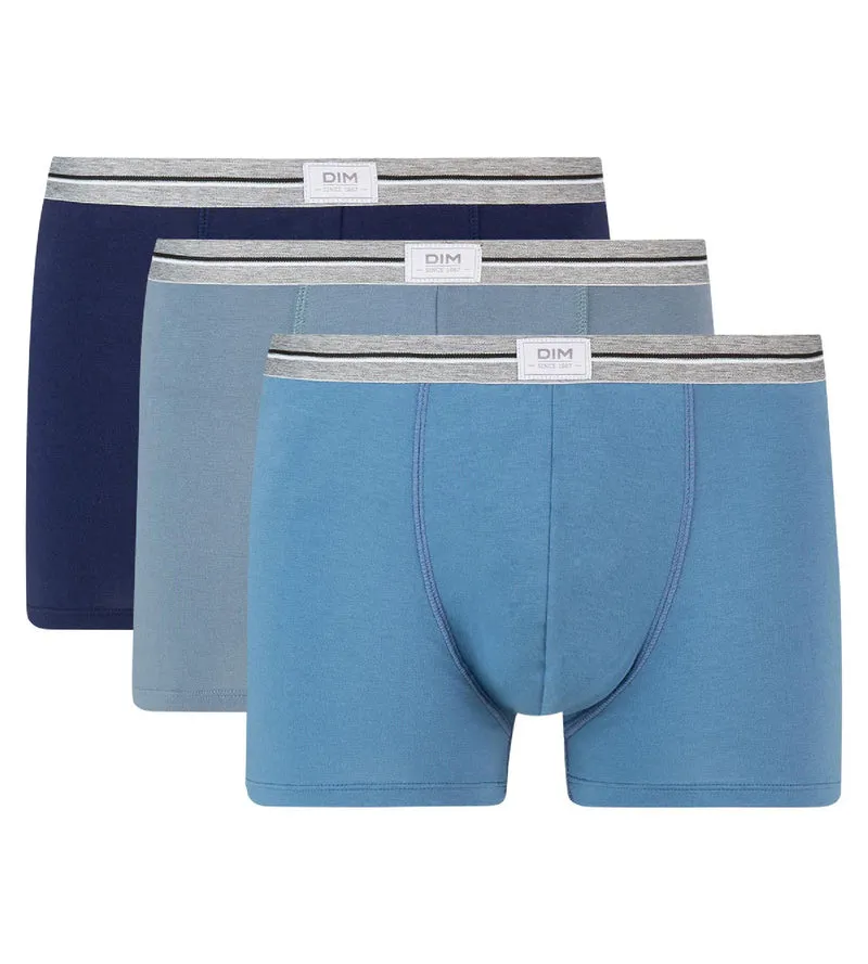 3er-Pack Boxershorts aus robuster Stretch-Baumwolle blau/grau - Ultra Resist