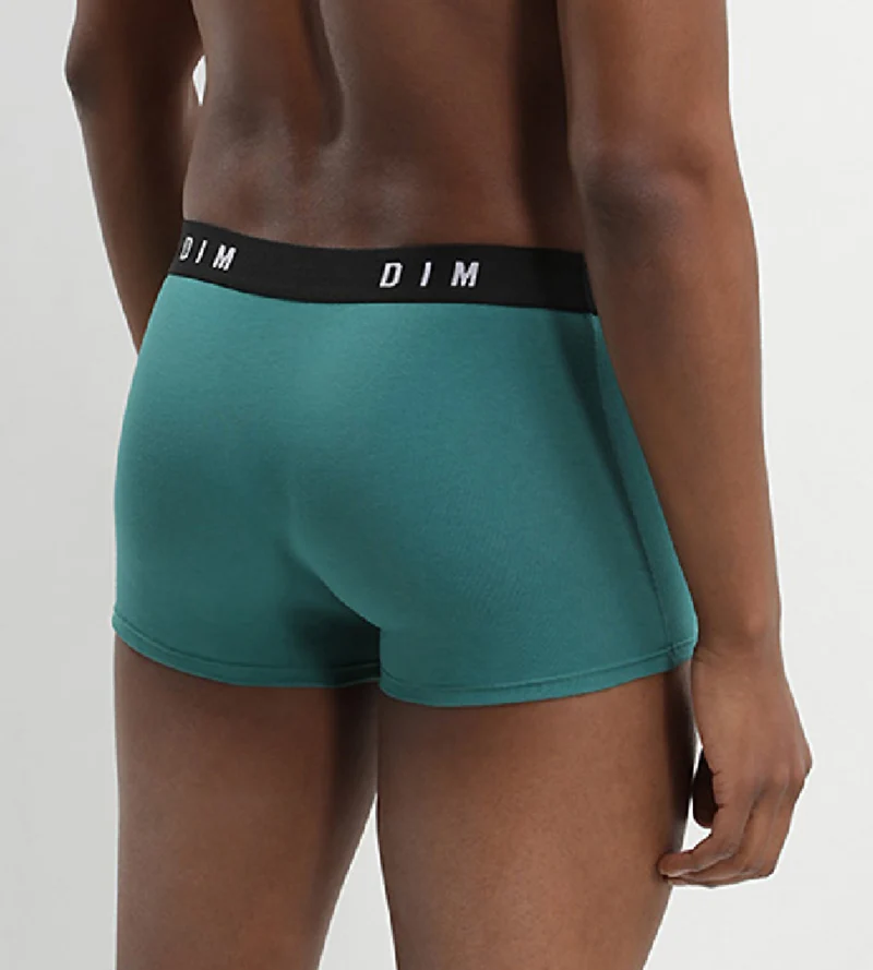 2er-Pack Boxershorts mit Retrobund smaragdgrün/grau - DIM Originals