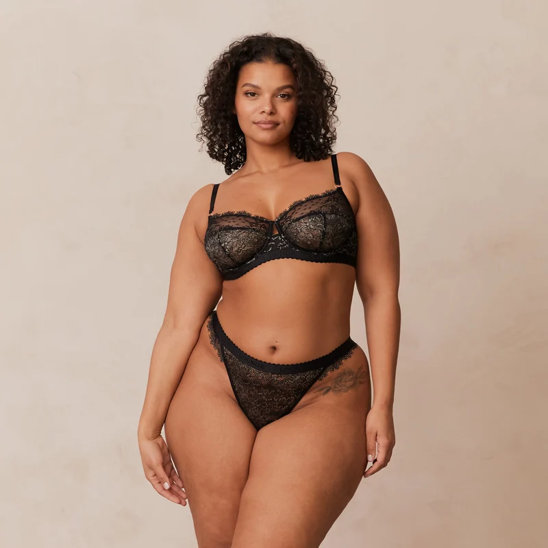 Desire Balcony Bra - Black