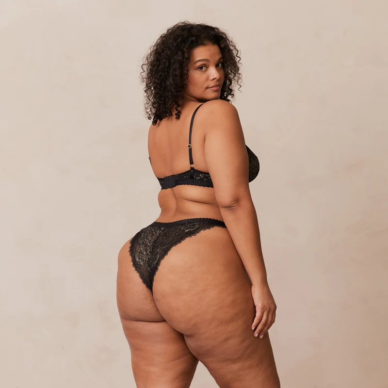 Desire Balcony Bra - Black
