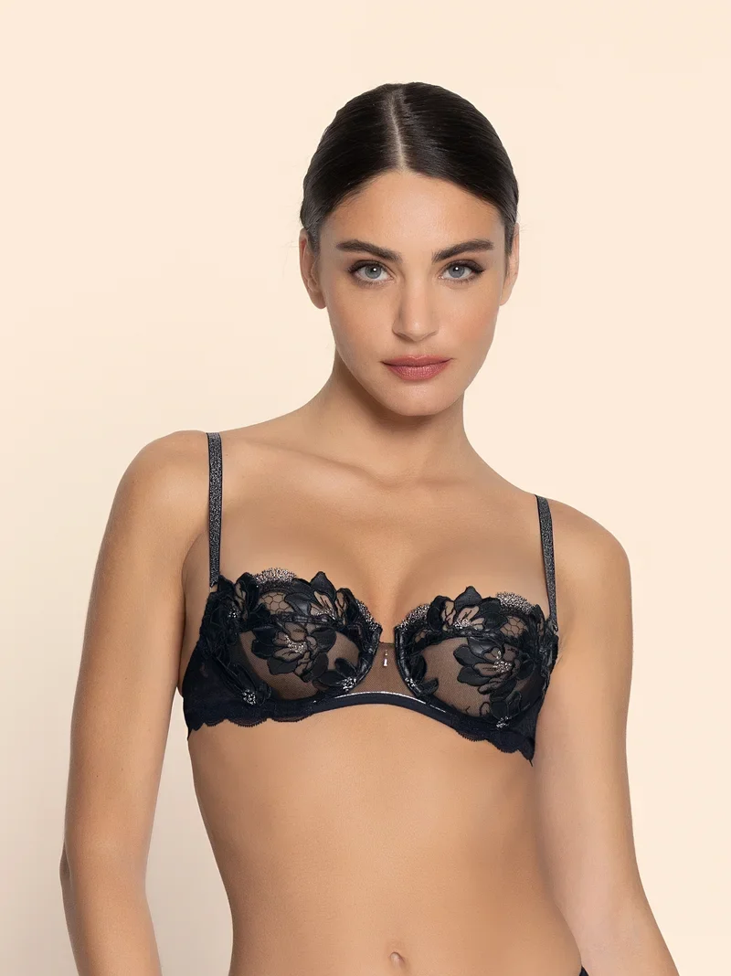 Lise Charmel – Cuir Sexy Couture Halbschalen-BH Noir Argent