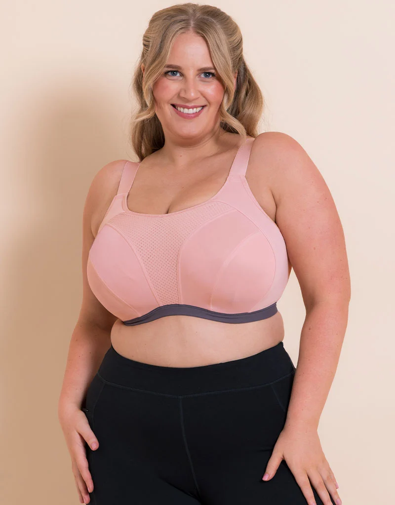 Curvy Kate Everymove Wired Multiway Sports Bra Blush/ Charcoal