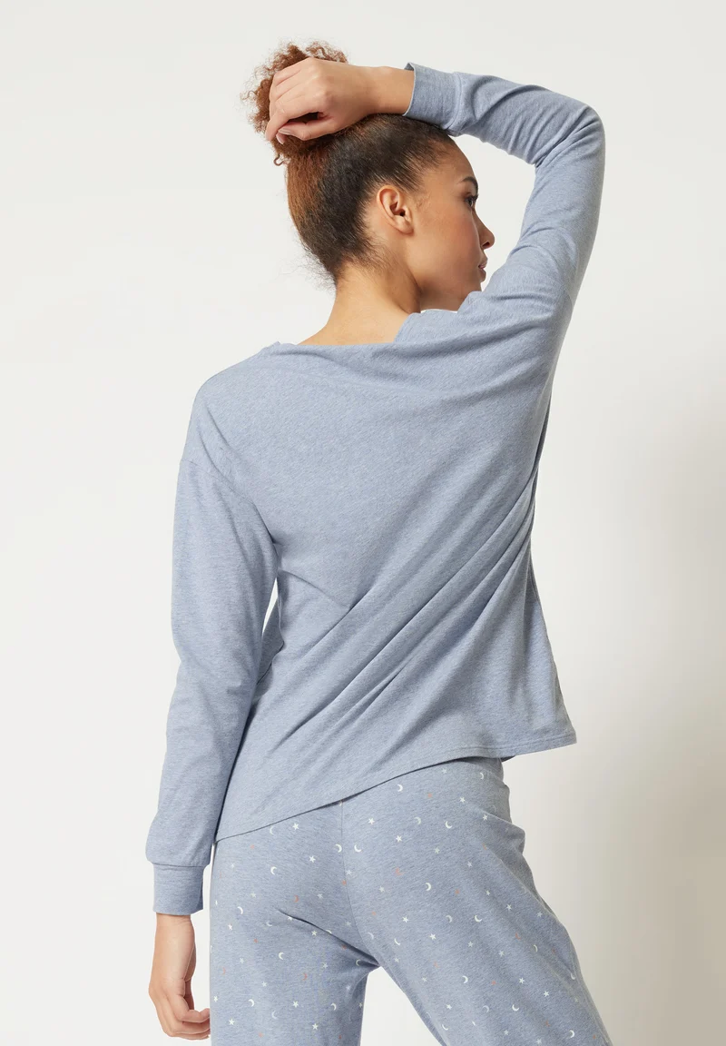 Night In Mix & Match Shirt long sleeve | denim melange 080775-08S335