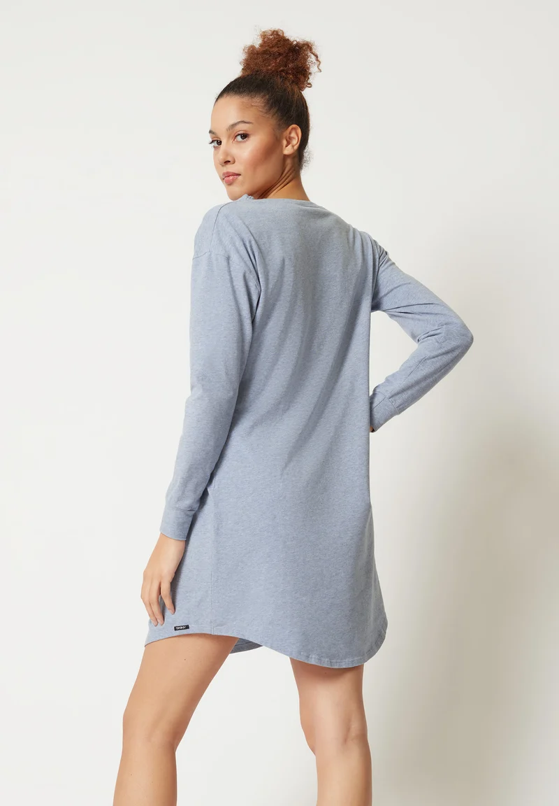 Night In Mix & Match Sleepshirt long sleeve | denim melange 080773-08S335