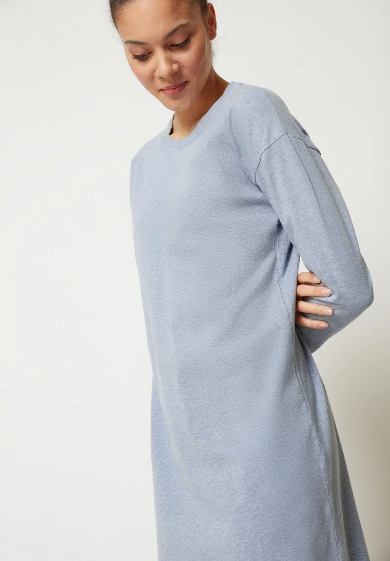 Night In Mix & Match Sleepshirt long sleeve | denim melange 080773-08S335