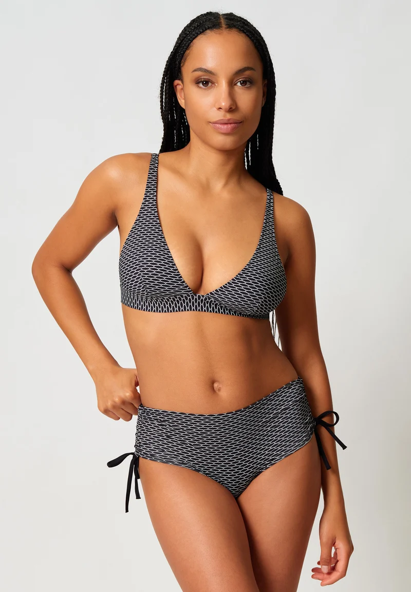 Maritimemotion Triangle bikini top | blackivory grid 080865-08S983