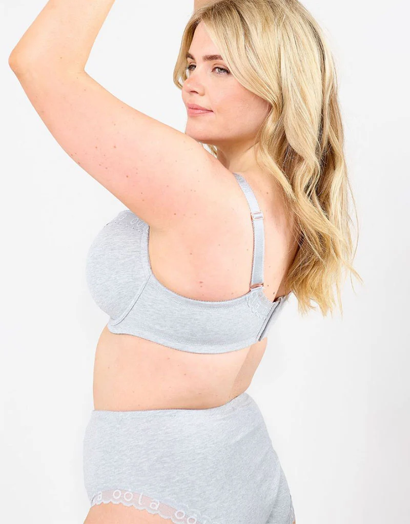 Oola Super Soft Cotton High Waist Control Brief Grey Marl
