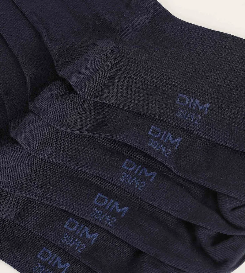 Packung mit 3 Paar Herrensocken Navy Blue Dim Cotton Comfort